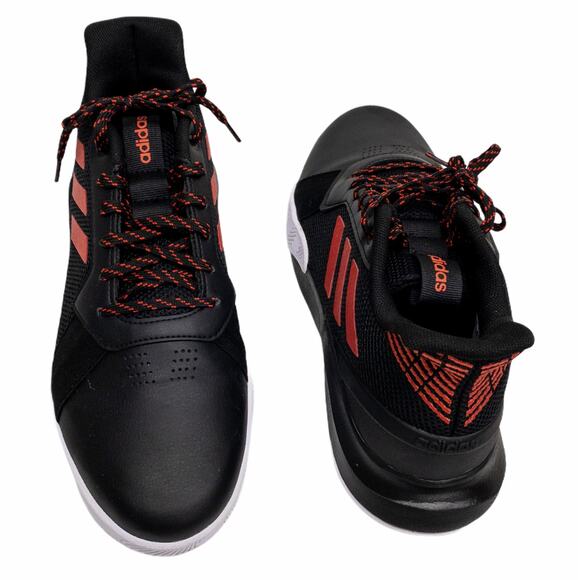 Adidas Mens Black Red Run the Game Basketball Shoes Active Red 8 - Picture 6 of 10